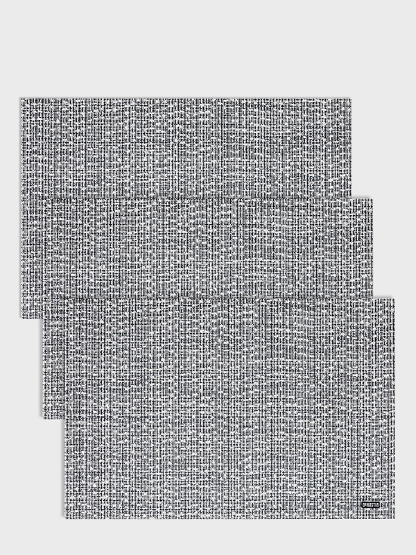 Набор сервировочных салфеток 3 шт. DeNASTIA, 30x45см, серый/белый