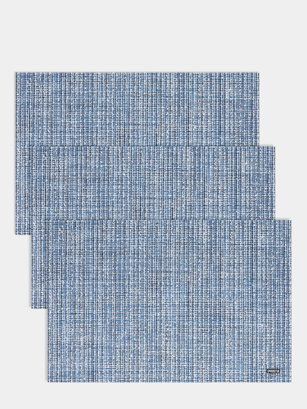 Набор сервировочных салфеток 3 шт. DeNASTIA, 30x45см, синий/белый