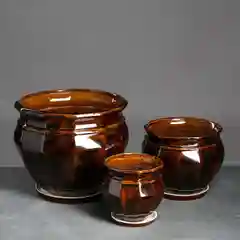Набор горшков "Мираж", коричневый, 3 штуки, 2-14,5 л