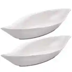 Белый салатник LR, 2 предмета, фарфор