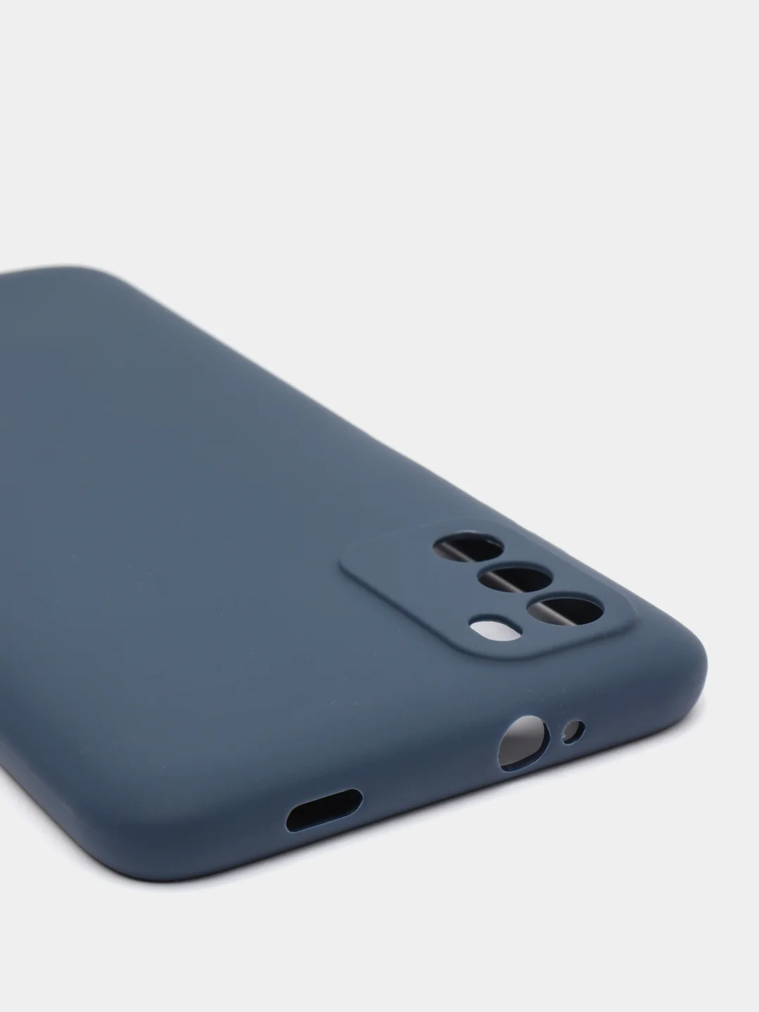 Темно-синий чехол Xiaomi Poco M3 силиконовый матовый