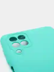 Бирюзовый чехол Silicone Cover для Samsung Galaxy A22, M32 силиконовый
