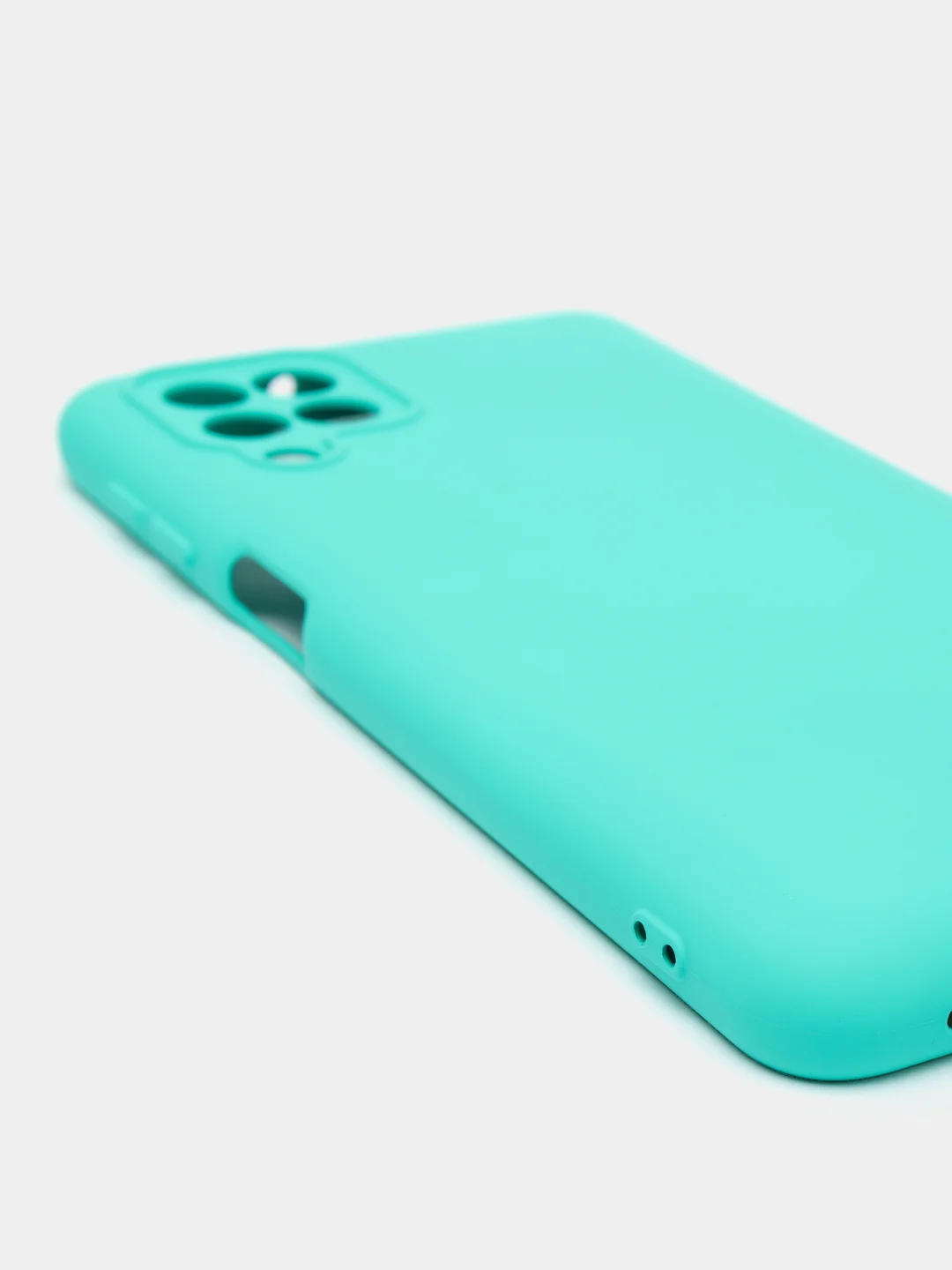 Бирюзовый чехол Silicone Cover для Samsung Galaxy A22, M32 силиконовый