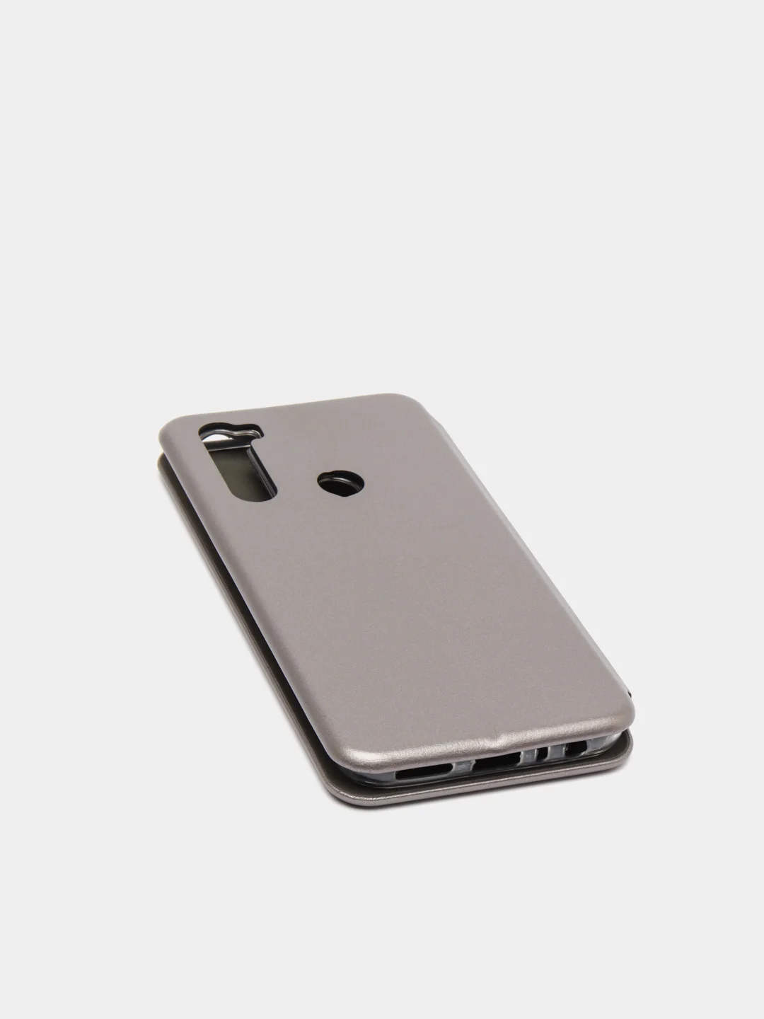 Серебряный чехол-книжка Xiaomi Redmi 12, 12С,9C,9A,9,7,7A,8,8A,4X,10, Note 12, 9,9S,9Pro,8/8 Pro,7,8T