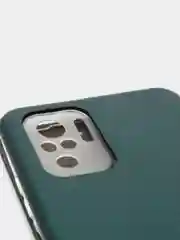 Зеленый чехол-книжка для Xiaomi Redmi Note 10 с защитой камеры