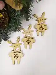Набор деревянных ёлочных украшений, 3 штуки