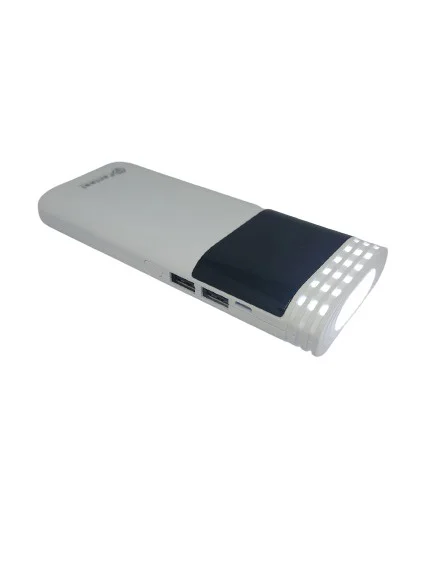 Белый внешний аккумулятор Power Bank Fantesi F34, с дисплеем и фонариком, 20000 mAh, белый