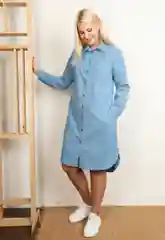 Голубой платье женское