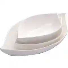 Белый блюдо LR, 3 предмета, керамика