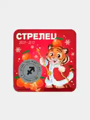 Коралловый магнит на холодильник для подарка на Новый год, 8*8 см