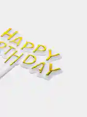 Золотой топпер "Happy Birthday"