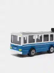 Троллейбус с резинкой металлический, 12 см