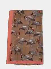 Медный шарф шифоновый с фламинго