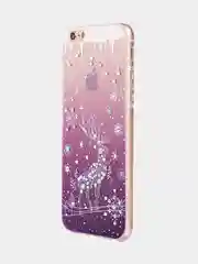Фиолетовый чехол SC085 Новогодний для iPhone XS Max, со стразами