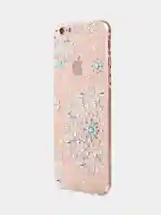 Голубой чехол SC085 Новогодний для iPhone XS Max, со стразами