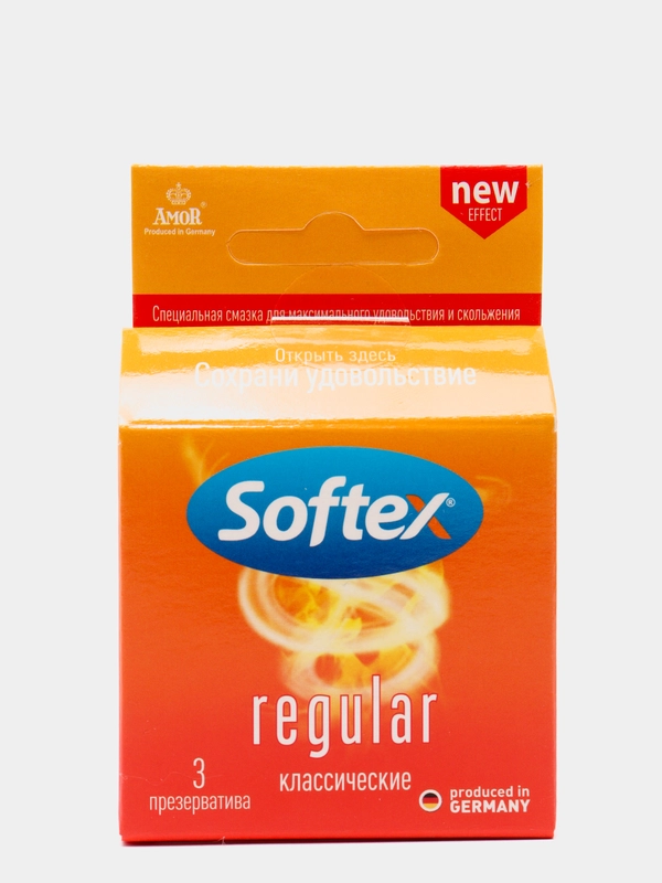 Softex Regular, Классические презервативы, с легким ароматом апельсина, 3 шт