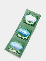 Softex Ribbed, Презервативы, с ребрами и легким ароматом лайма, 3 шт