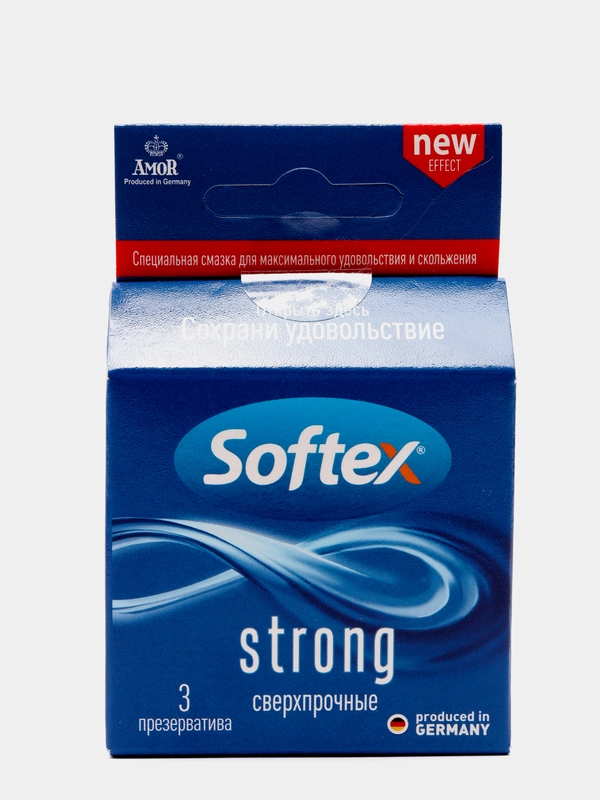 Softex Strong, презервативы, с утолщенными стенками и ароматом мяты, 3 шт