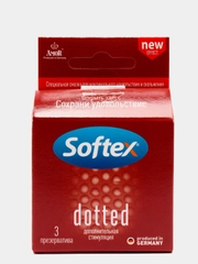 Softex Dotted, презервативы, с пупырышками и легким ароматом лайма, 3 шт