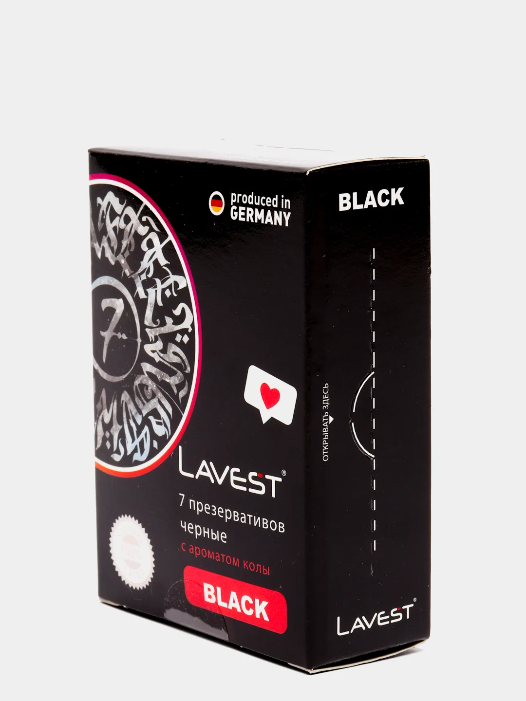 Lavest Black черные презервативы с ароматом колы 7 шт