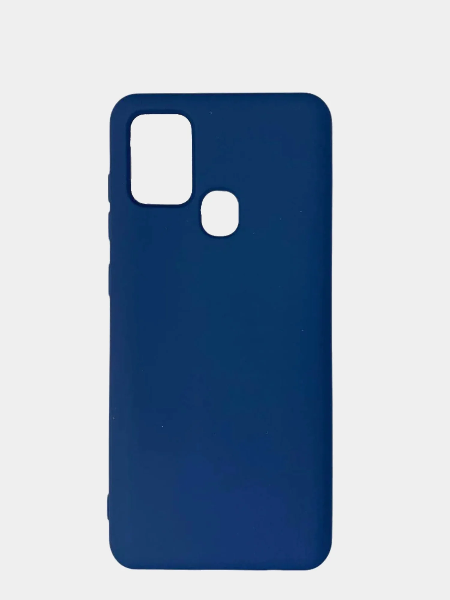 Темно-синий чехол Samsung Galaxy A21s, Самунг Галакси А21с силиконовый Silicone Cover с закрытым низом