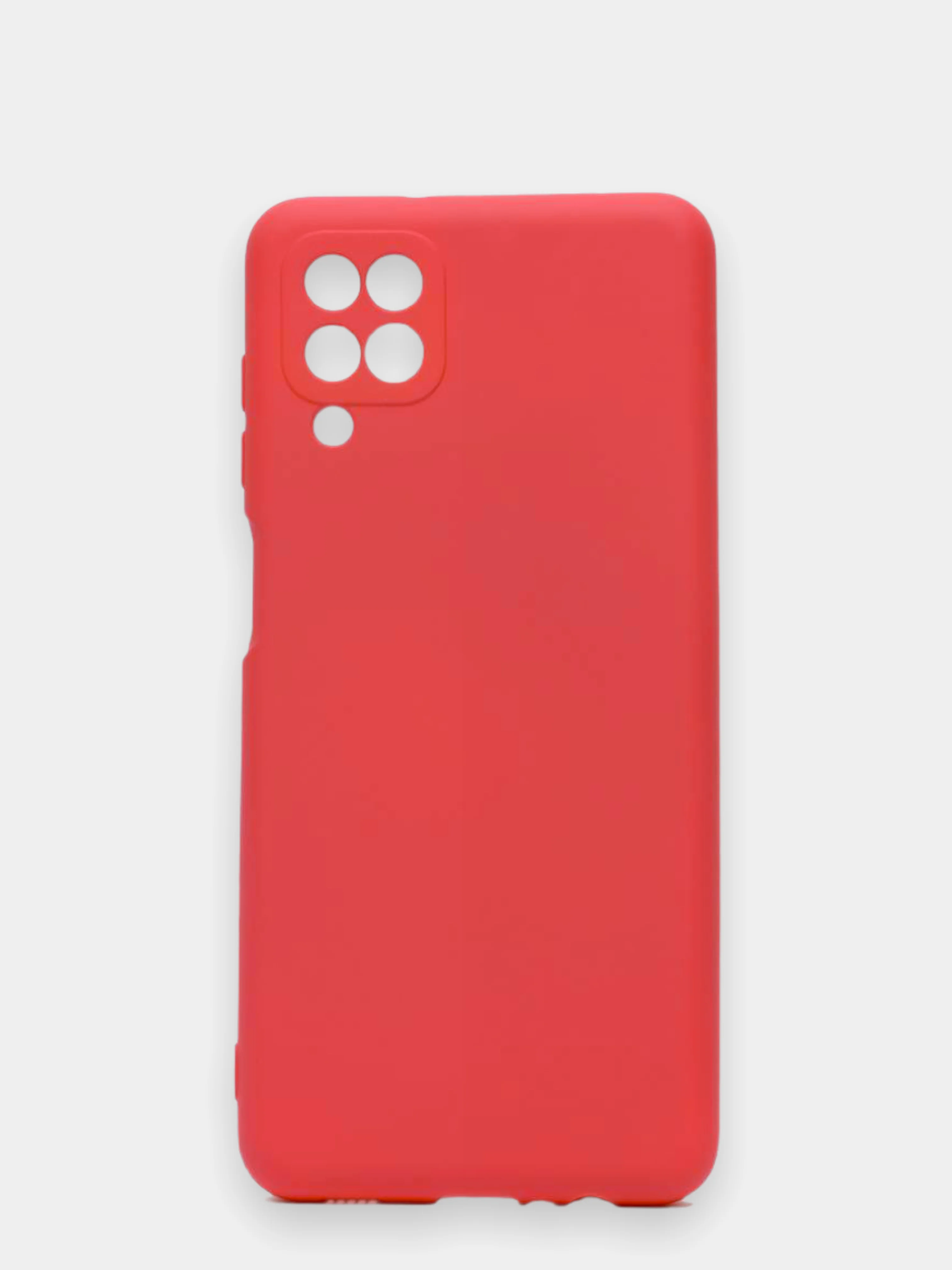 Красный чехол Samsung Galaxy A12 / M12, Галакси А12, силиконовый Silicone Cover с закрытым низом