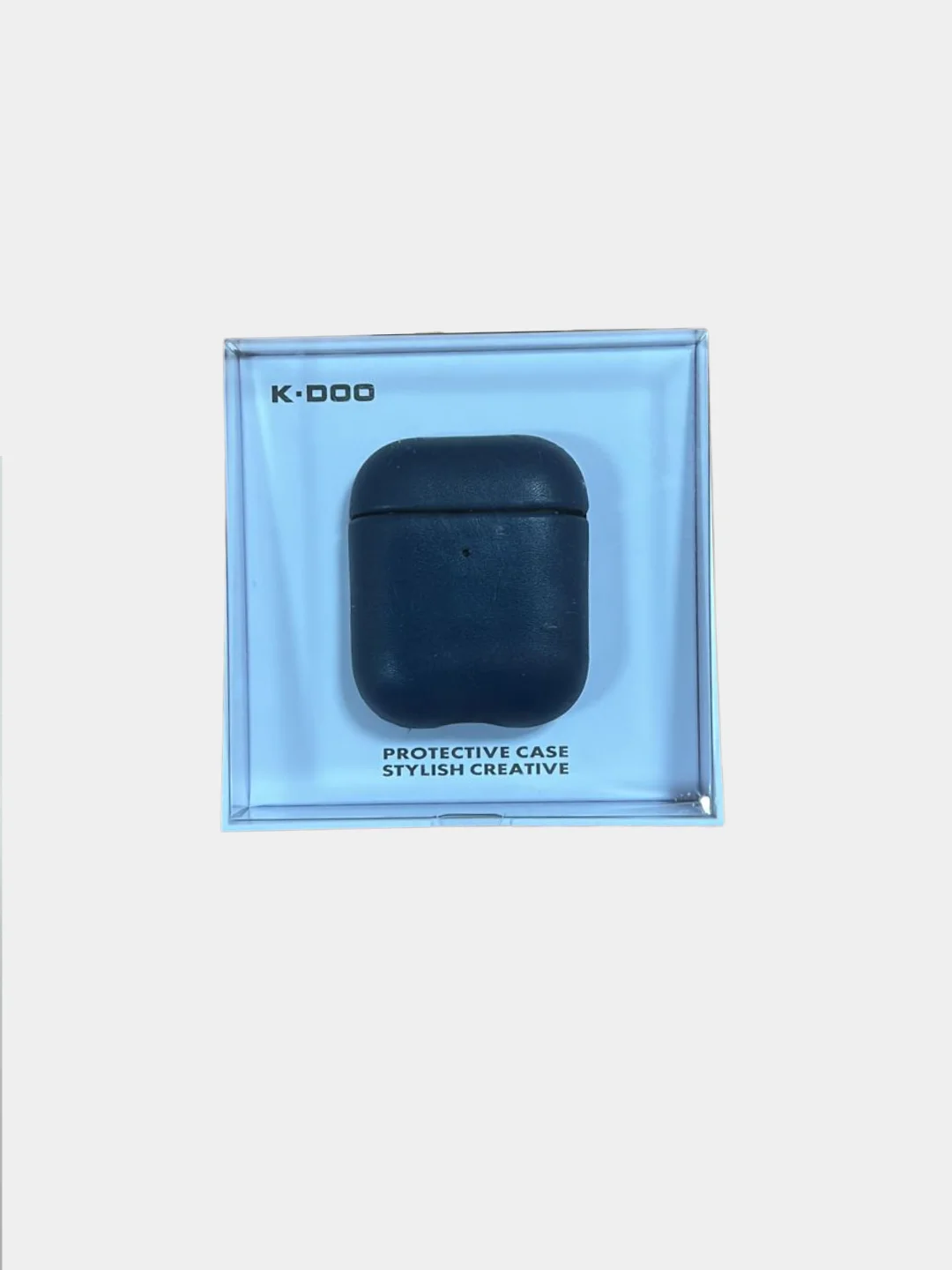 Темно-синий чехол из эко-кожи K-Doo LuxCraft для AirPods 1 / 2 Premium , Pro Премиум