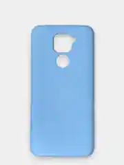 Небесно-голубой чехол Xiaomi Redmi Note 9, Редми Нот 9 силиконовый, с закрытым низом и бархатом внутри