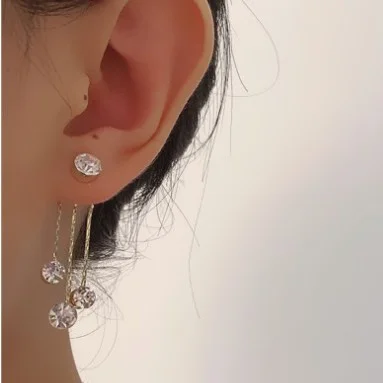 Фиолетовый серьги с подвеской из жемчуга,фианита