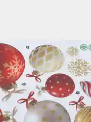 Красный наклейки на окно новогодние / интерьерная наклейка / новогоднее украшение