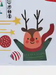 Бежевый наклейка на окно новогодняя / интерьерная наклейка / новогоднее украшение