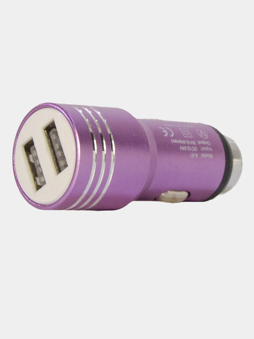 Фиолетовый автомобильное зарядное устройство 2 USB