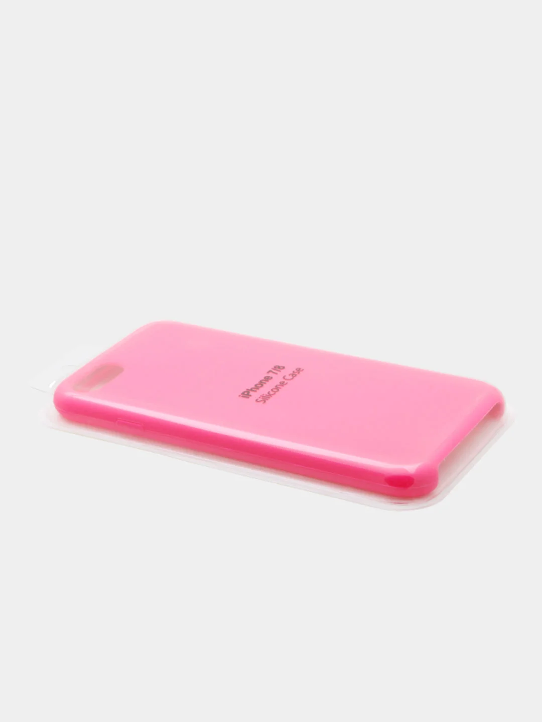 Тёмно-розовый чехол Silicone Case для iPhone 7/8, прорезиненный