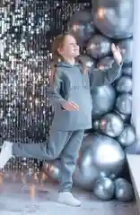 Костюм теплый для девочки/Спортивный костюм для девочки/Худи и джоггеры для девочки
