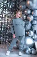 Костюм теплый для девочки/Спортивный костюм для девочки/Худи и джоггеры для девочки
