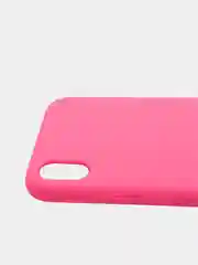 Тёмно-розовый чехол Silicone Case для iPhone XR, прорезиненный