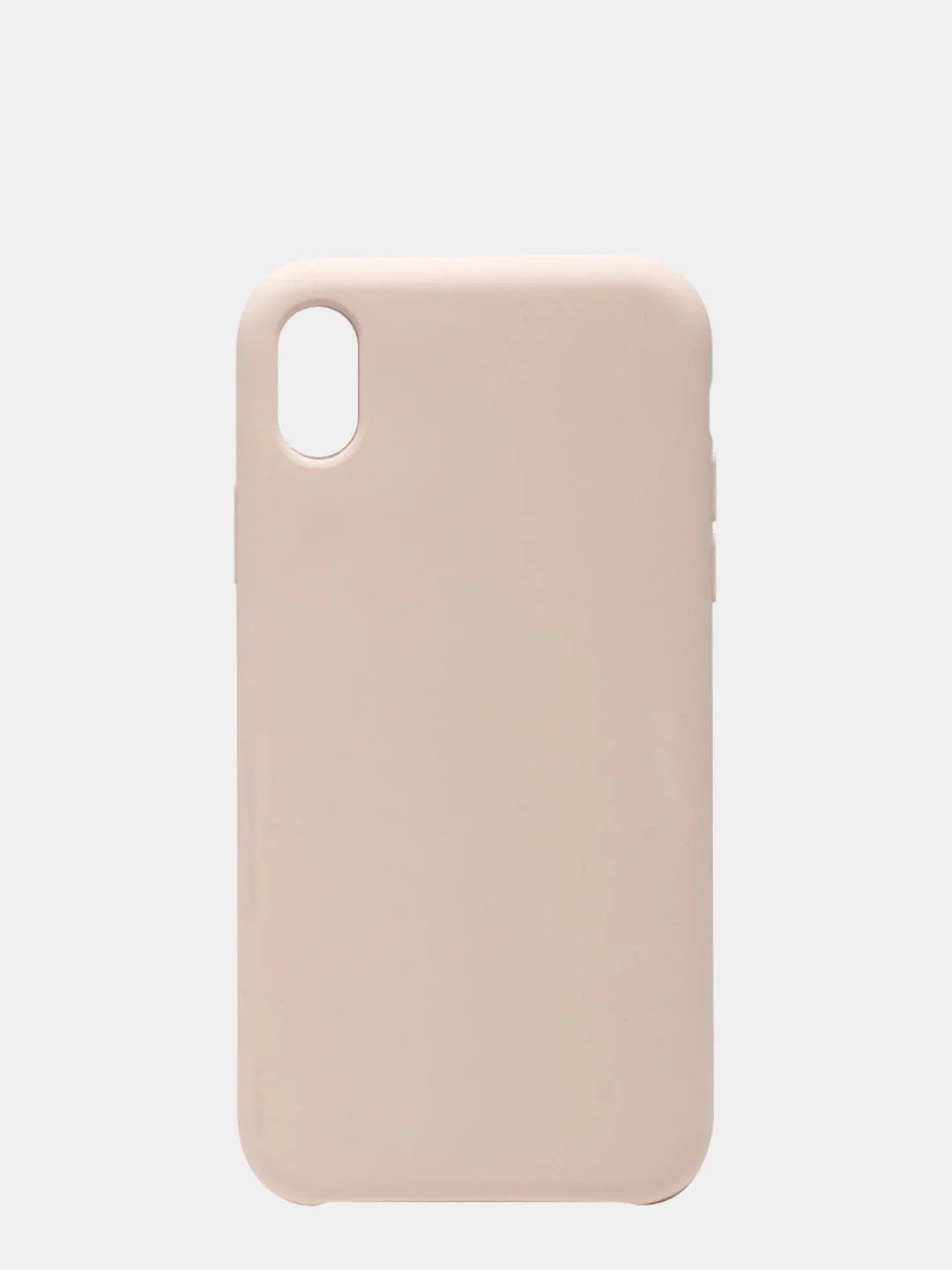 Светло-бежевый чехол Silicone Case для iPhone XR, прорезиненный