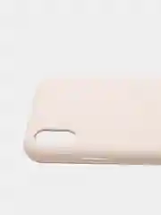 Светло-бежевый чехол Silicone Case для iPhone XR, прорезиненный