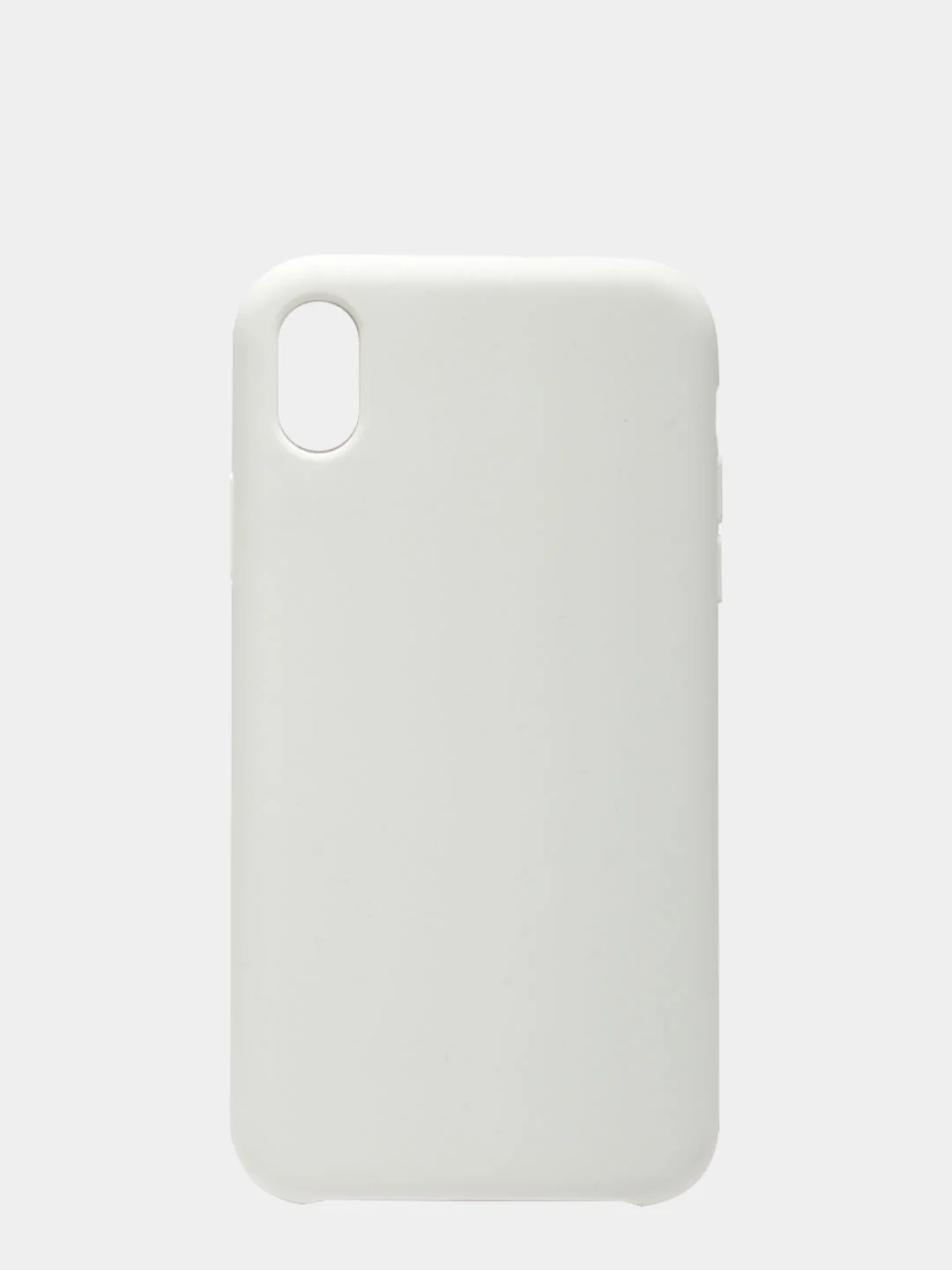 Белый чехол Silicone Case для iPhone XR, прорезиненный
