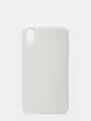 Белый чехол Silicone Case для iPhone XR, прорезиненный