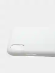 Белый чехол Silicone Case для iPhone XR, прорезиненный