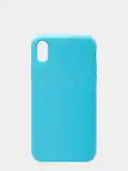Голубой чехол Silicone Case для iPhone XR, прорезиненный