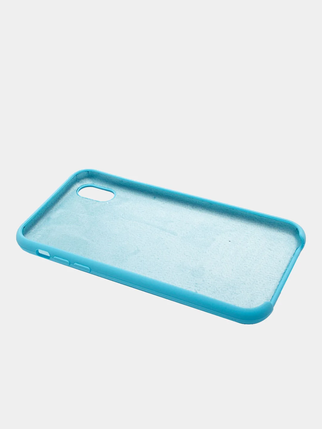 Голубой чехол Silicone Case для iPhone XR, прорезиненный