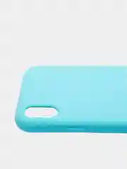 Голубой чехол Silicone Case для iPhone XR, прорезиненный