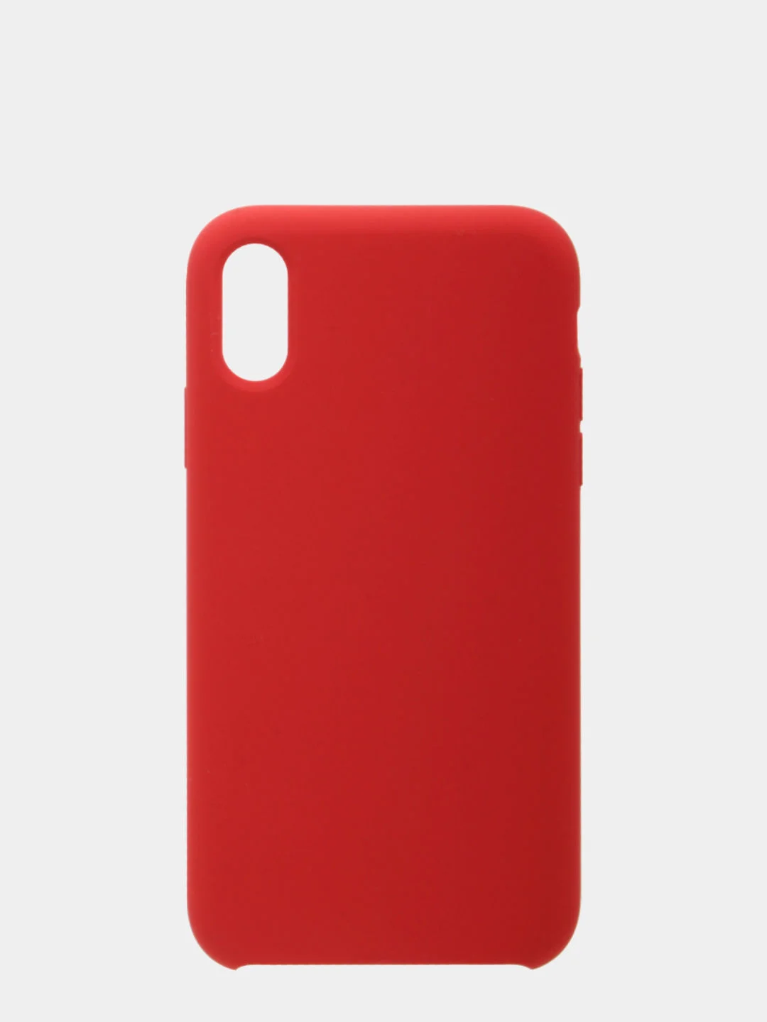 Красный чехол Silicone Case для iPhone XR, прорезиненный