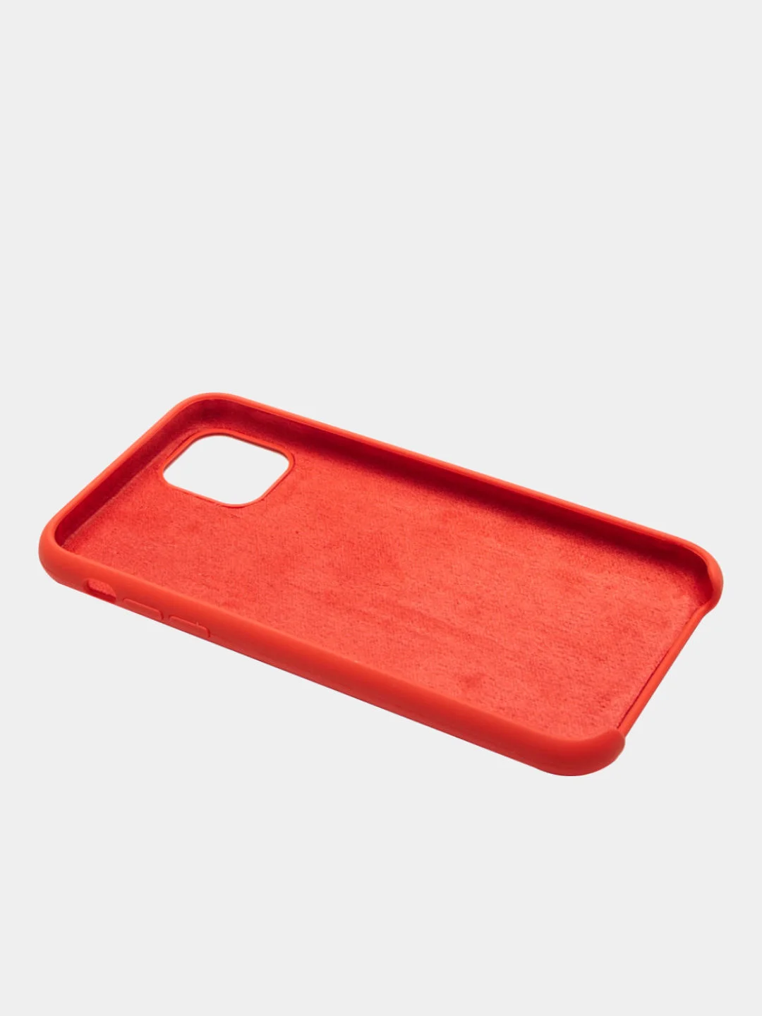 Красный чехол Silicone Case для iPhone 11, прорезиненный