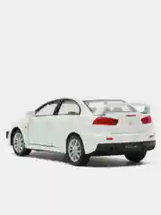 Белый металлическая машинка 2008 Mitsubishi Lancer Evolution X KT5329D