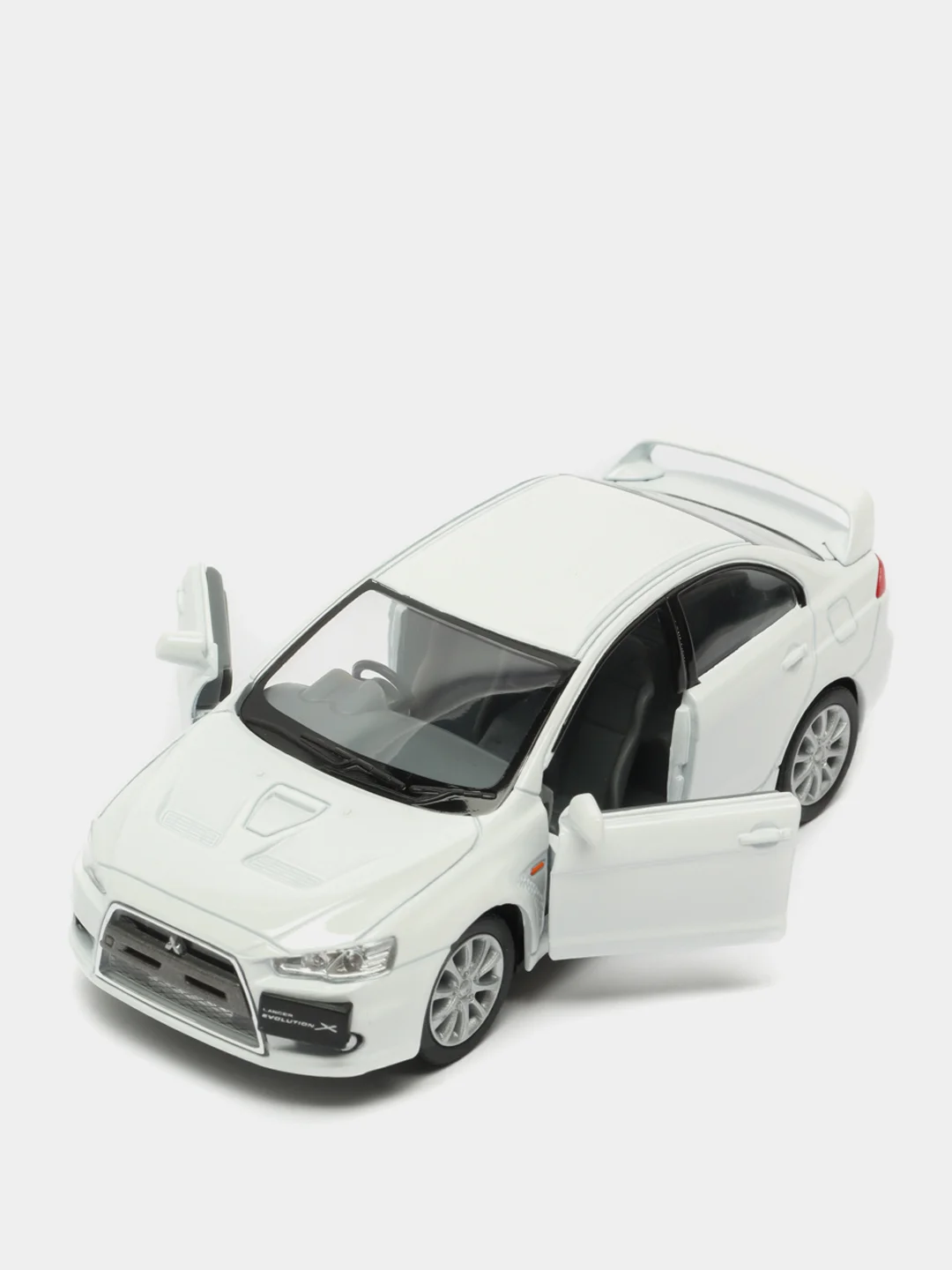 Белый металлическая машинка 2008 Mitsubishi Lancer Evolution X KT5329D