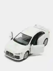 Белый металлическая машинка 2008 Mitsubishi Lancer Evolution X KT5329D