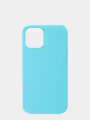 Голубой чехол Silicone Case для iPhone 12/12 Pro, 6.1, прорезиненный
